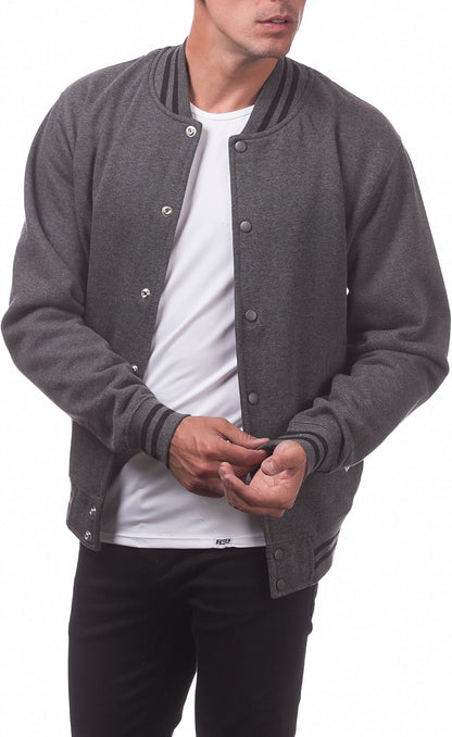 Pro Club Men's Varsity Fleece Baseball Jacket