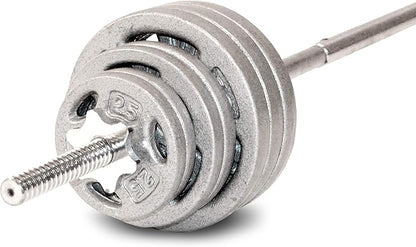 CAP Barbell Cast Iron 1" Gray Standard Grip Plate for Strength Training, Muscle Toning, Weight Loss & Crossfit - Multiple Choices Available (b. 2.5LB X 2)