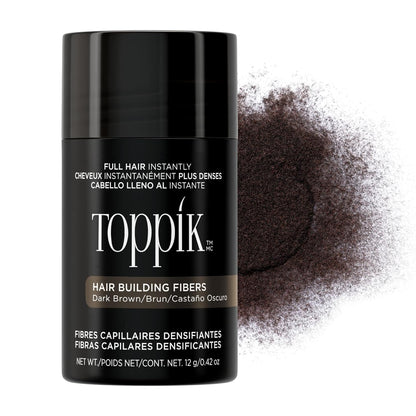 Toppik Hair Building Fibers, Fill In Fine or Thinning Hair Instantly Thicker, Fuller Looking Hair 9 Shades. ( Dark Brown/Brun/Castano Oscuro )/ ( No Original Box )