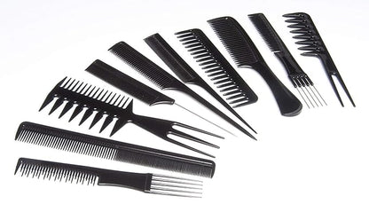 Diane D7901 Assorted Comb Kit - 10 PC Set (Black)
