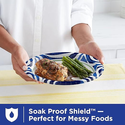 Dixie Ultra, Large Paper Plates, 10 Inch, 44 Count, 3X Stronger, Heavy Duty, Microwave-Safe, Soak-Proof, Cut Resistant, Disposable Plates For Heavy, Messy Meals