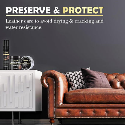 Leather Repair Kit-Cleaner-Black-Recoloring-Balm-Conditioner-Mink-Oil-for-Car-Seat-Furniture-Couch-Shoe - Better Stain Remover Leather Sofa Boots Bags Belt Chair Vinyl Scratch Color Restorer