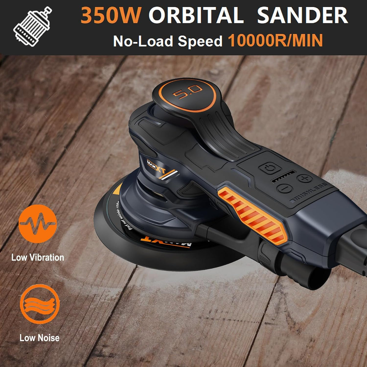 MAXXT Ramdon Orbital Sanders for 6inch, Only10000 RPM Electric Orbital Sander