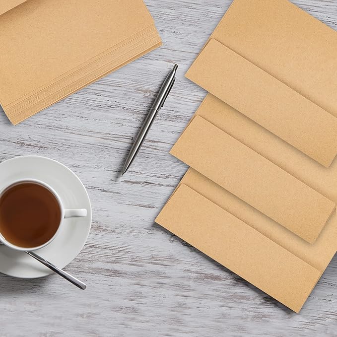 Kraft Envelopes, 50 Pack, 5 x 7 Inch, Brown Envelopes,A7 Envelopes, Card Envelopes, Kraft Paper Envelopes, Invitation Envelopes, Postcard Envelopes (Brown)