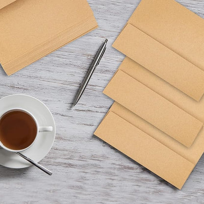 Kraft Envelopes, 50 Pack, 5 x 7 Inch, Brown Envelopes,A7 Envelopes, Card Envelopes, Kraft Paper Envelopes, Invitation Envelopes, Postcard Envelopes (Brown)