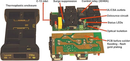 Iot Relay - Enclosed High-power Power Relay for Arduino, Raspberry Pi, PIC or Wifi, Relay Shield, Automatic