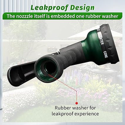 AUTOMAN Garden Hose Nozzle, Water Sprayer Nozzle with 7 Adjustable Watering Patterns,Slip Resistant Nozzle for Plants,Lawn,Washing Cars,Window Cleaning,Showering Pets  Outdoor Fun.