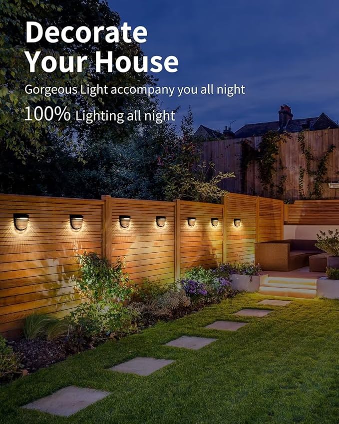 Solar Deck Light, Outdoor Solar Light, LED Outdoor Solar Light, 2 Modes, IP65 Waterproof, Solar Spotlight for Garden, Patio, Path, Porch, Stairs, Wall, 1 Pack