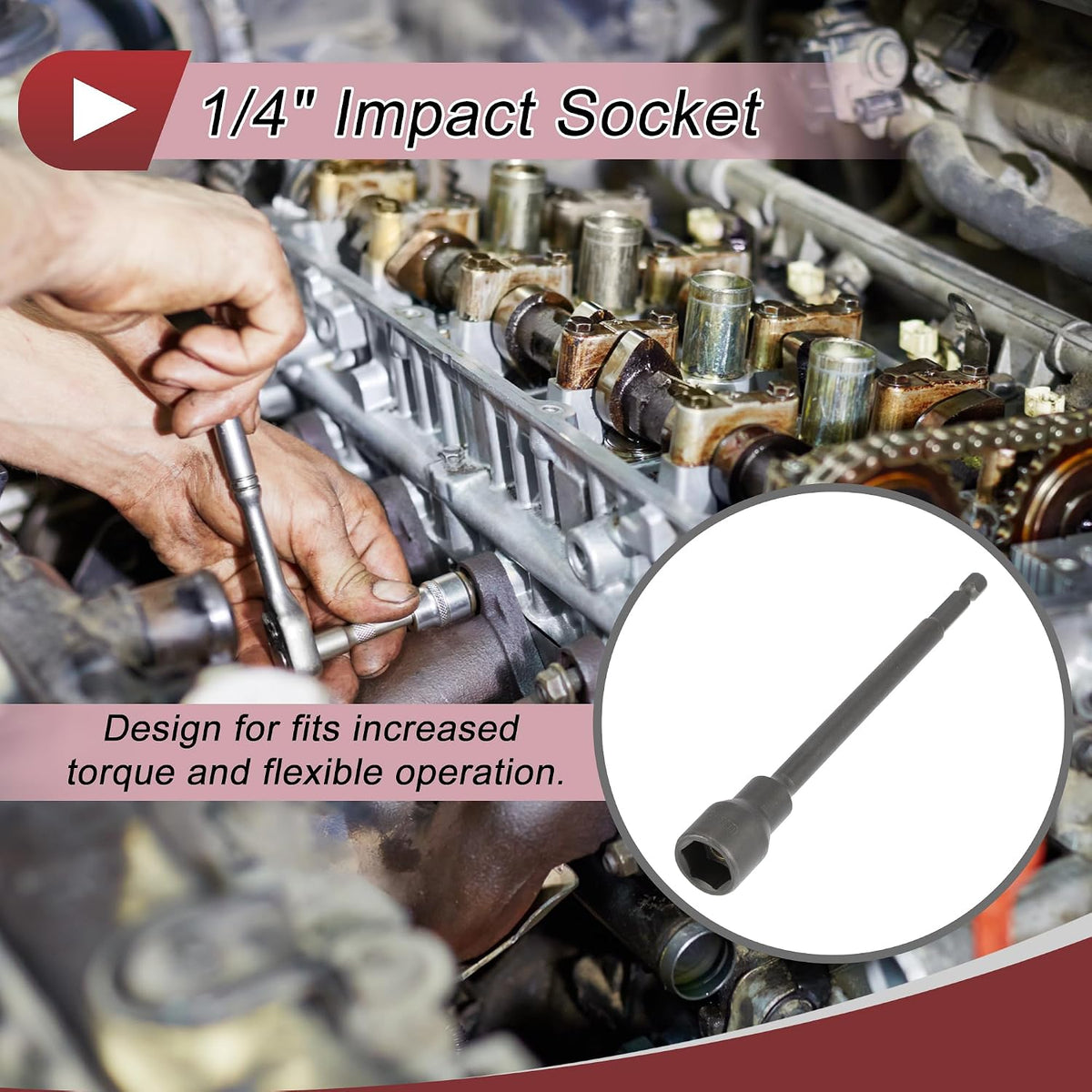 1 Pc Impact Socket Durable Hardware Tool 150mm Silver Tone CR-MO 6 Point 13mm for Car Motorcycle Dirtbike Repair