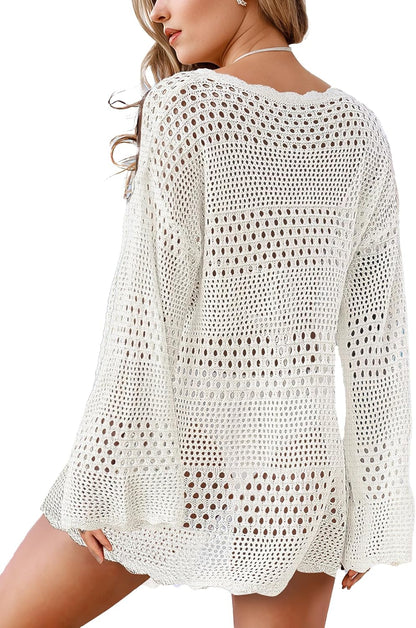 Buauty Womens Crochet Swimsuit Cover Up Swim Bikini Cover Ups Bathing Suits Swimwear 2026 Summer Beach Dress Vacation Outfit