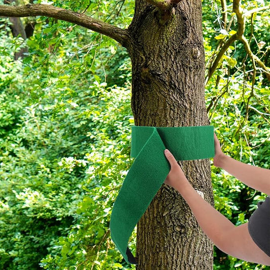 Tree Protector Kit for Slacklines - 79" x 4" Tree Guards - 2 Piece Non-Slip Felt Wraps with Anti-Slip Guide Straps - Perfect Outdoor Tree Wear for Ziplines Hammocks Slackline Rope