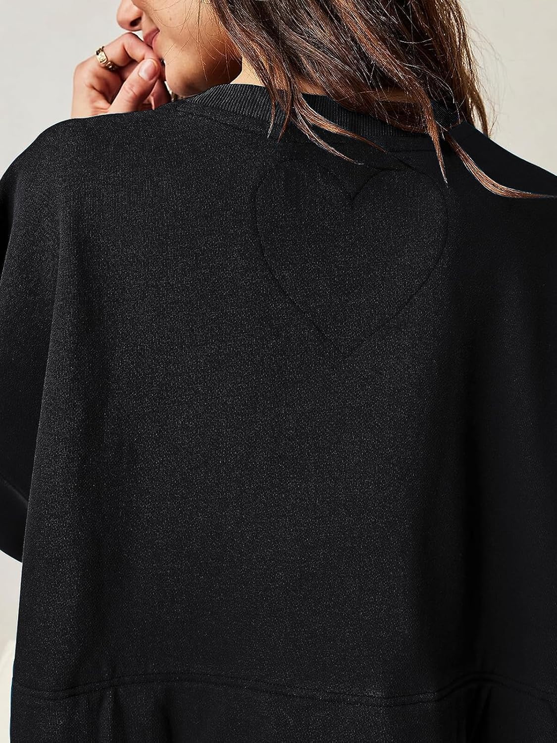 Dokuritu Sweatshirt Dress Women Crew Neck Long Sleeve Patchwork Pullover Tops Flowy Oversized Sweatshirt Mini Dress .