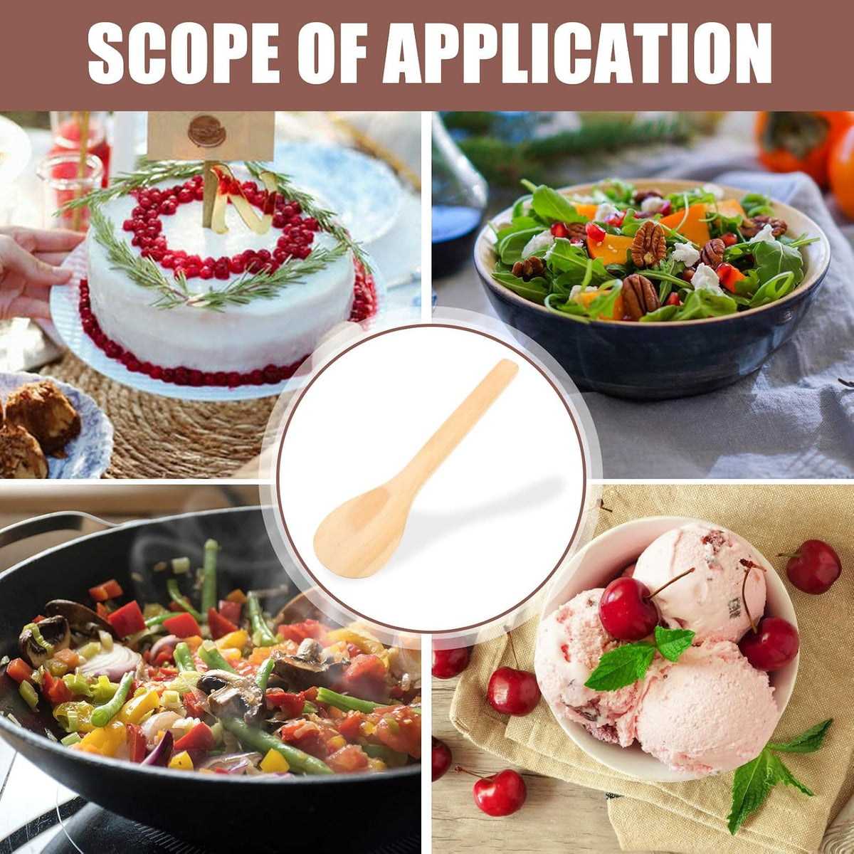 Wooden Rice Paddle Spoon 40cm Long Handle Kitchen Serving Spoon Non-stick Food Paddle for Cooking and Mixing Home Use