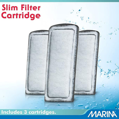 Marina Slim Filter Carbon Plus Ceramic Cartridge, (3 Pack) , 3 Cartridges each, White