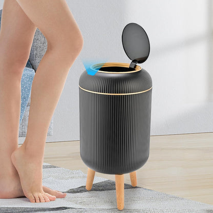 Pukomc Smart Sensor Wastebasket, Convenient and Hygienic Easy to Use, Technology Sensor Waterproof Wastebasket Plastic Trash can for Kitchen, Bathroom, Bedroom, Living Room, Office and Outdoor