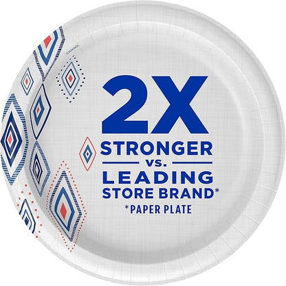 Dixie Large Paper Plates, 10 Inch, 204 Count, 2X Stronger, Microwave-Safe, Soak-Proof, Cut Resistant, Disposable Plates For Everyday Breakfast, Lunch,  Dinner Meals