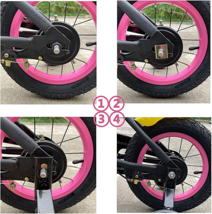 Training Wheels for Bicycle,Flash Mute Wheel Compatible for Bikes of 12-20 Inch 1 Pair