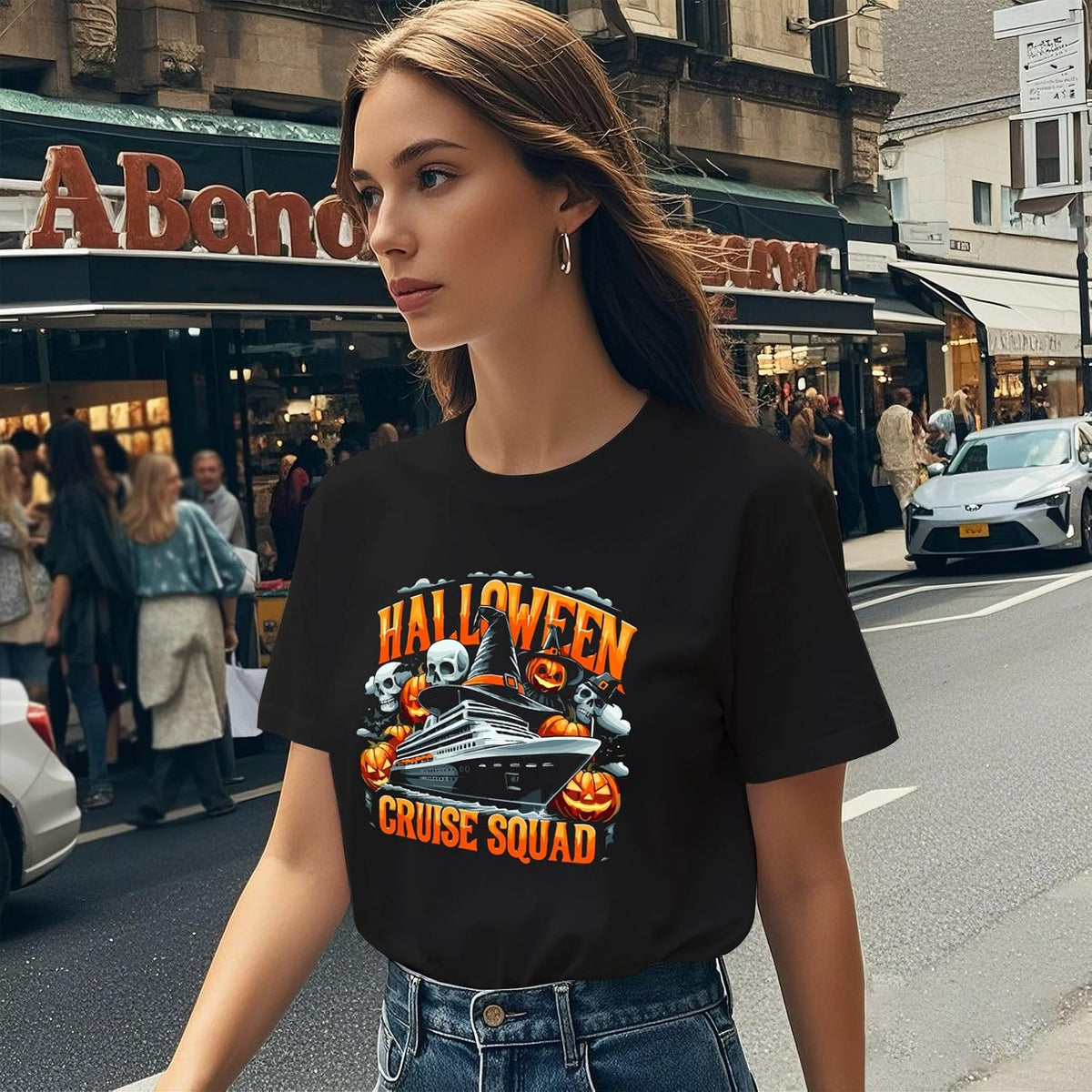 Family Halloween Cruise 2025 t Shirts for Men Graphic Cool