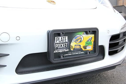 Plate Pocket by BumpTek - Flexible Rubber Front Bumper Guard, Front Bumper Protection, License Plate Frame. Cushions Parking Bumps! (Street Edition)