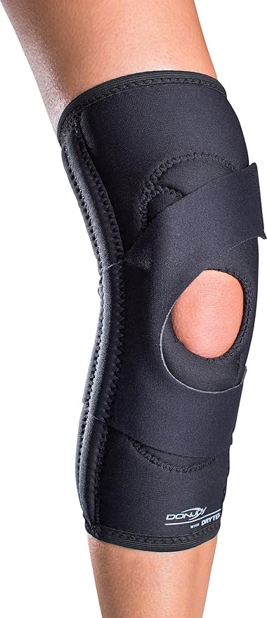 DonJoy Lateral J Patella Knee Support Brace Without Hinge: Drytex, Right Leg, Medium