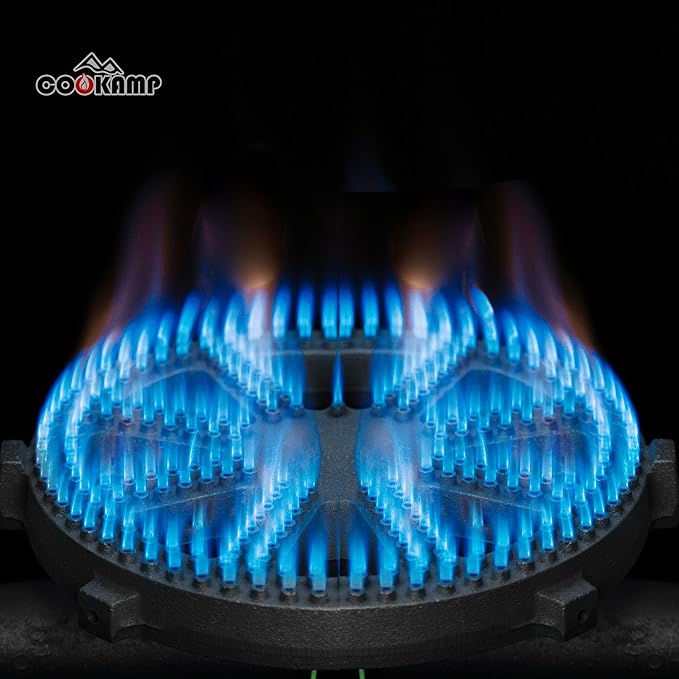 Cast Iron Propane Burner Head with Brass Fitting Orifice (SH16-DIY Burner)