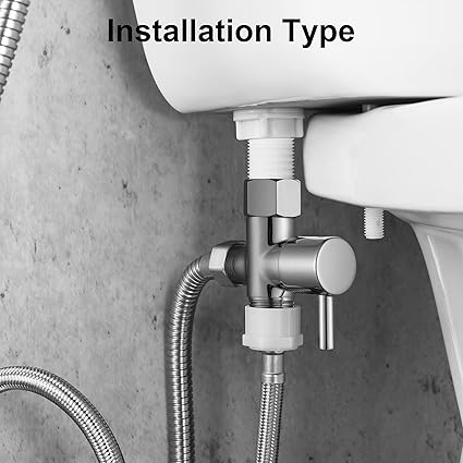 T Valve for Bidet with Shut-off Valve, T Adapter for Toilet 78 X 78 X 12 or 38, Chrome Bidet Attachment for Toilet