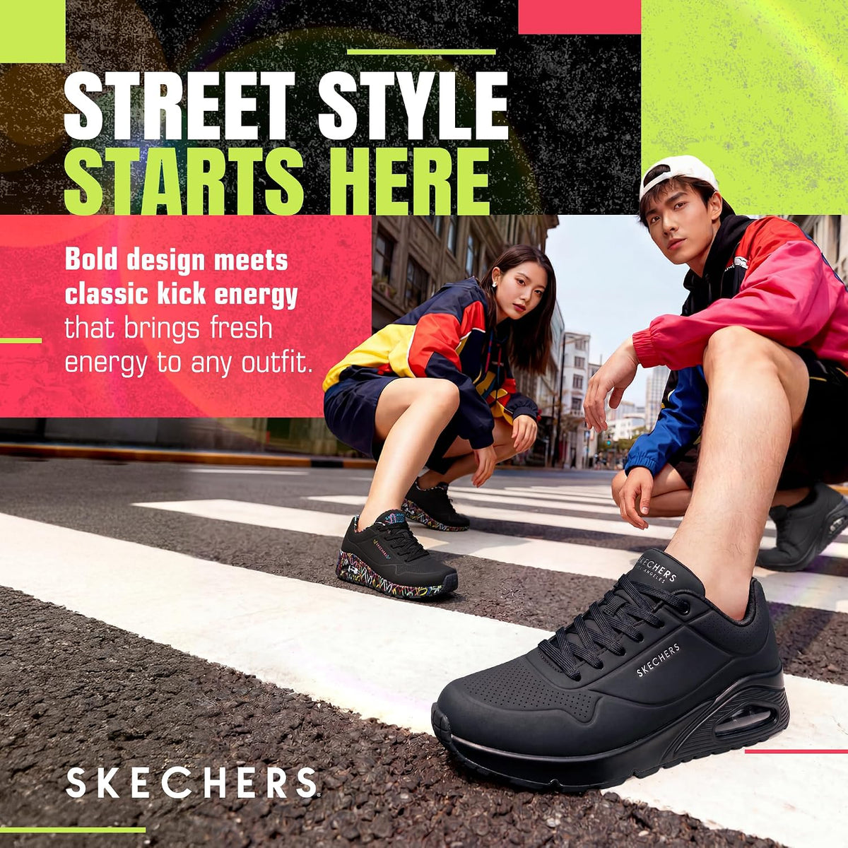 Skechers Men's Uno Stand On Air Sneaker | Casual Shoe, Air-Cooled Memory Foam, Skech-Air, Visible Airbag Midsole