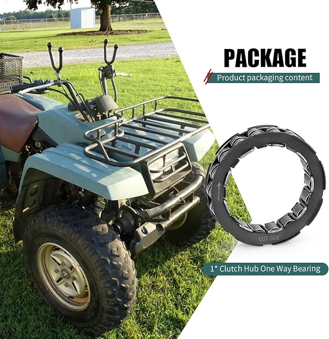 Clutch Hub One Way Bearing for Yamaha Big Bear Kodiak Grizzly Rhino Viking Wolverine 350 400 550 660 700 850 4SH-16664-00-00