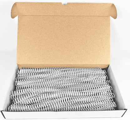 Binditek 50 Pack Plastic Spiral Binding Coils, 12mm(12"), 90 Sheet Capacity, 4:1 Pitch, White, 48Loops, for Letter Size, for Students and Coworkers