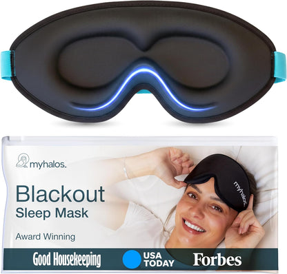 This 100% blackout sleep mask contours to your face to block all light, providing the ultimate comfort and darkness for uninterrupted sleep.