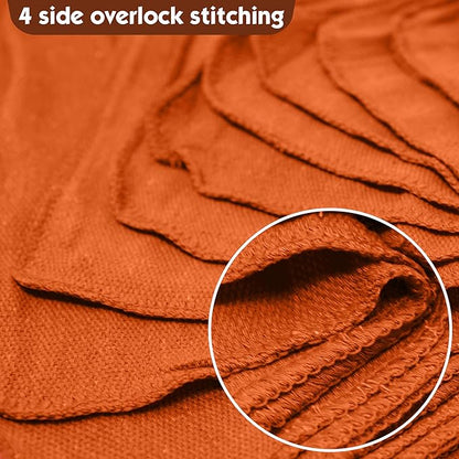 Nabob Wipers Auto Mechanic Shop Towels 100 Pack Bulk Rags 100 Cotton Commercial Grade Shop Rags Size 14"x14" (100 Pack, Orange)