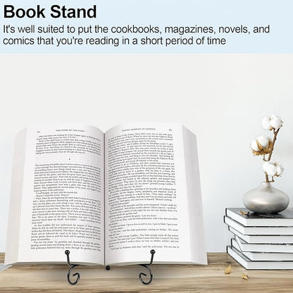 vivinin 4 Pack Plate Stands For Display, Plate Holder 6 Inch, Picture Frame Stand of Metal, Frame Holder Stand and Artworks, Small Easel Stand for Book, Tabletop Art, Picture, Photo and Platter