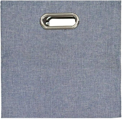 MBETA Pure Color Thickened Linen Storage Basket Fabric Clothes Sundries Finishing Box Household Folding Storage Box Artifact