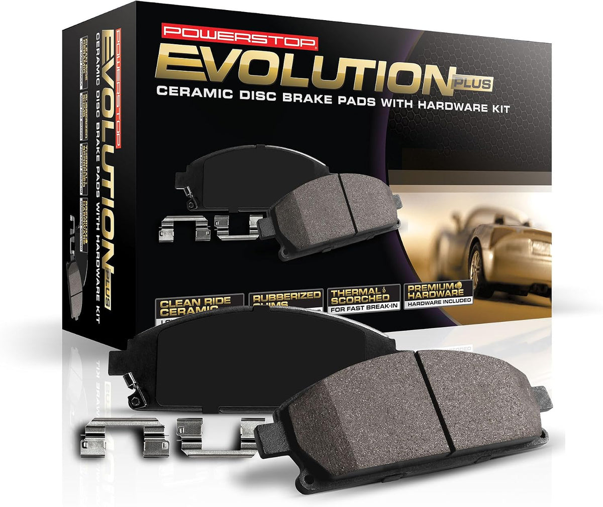 Power Stop 17-2052 Front Z17 Evolution Ceramic Brake Pads with Hardware For Alfa Romeo Giulia 2017-2023, Alfa Romeo Stelvio 2018-2021 [Model Specific]