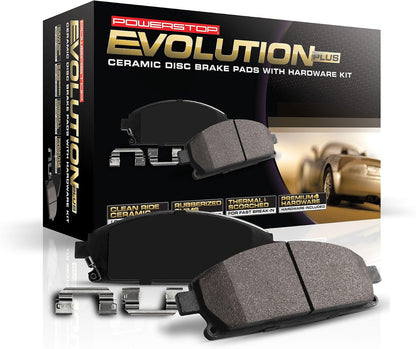 Power Stop 17-2052 Front Z17 Evolution Ceramic Brake Pads with Hardware For Alfa Romeo Giulia 2017-2023, Alfa Romeo Stelvio 2018-2021 [Model Specific]