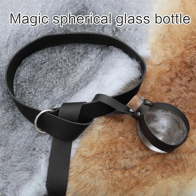 Dark Magical Bottle For Cosplay Halloween Decoration Wizard And Witch Costume Props Glass Bottles With Cork Stopper