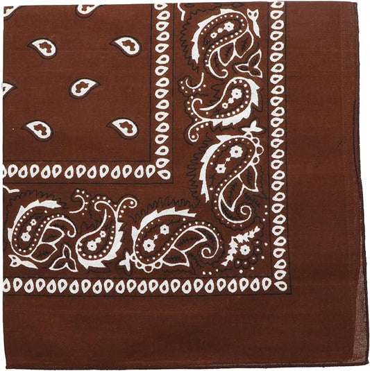Motique Accessories 22 Inch Cotton Paisley Bandana