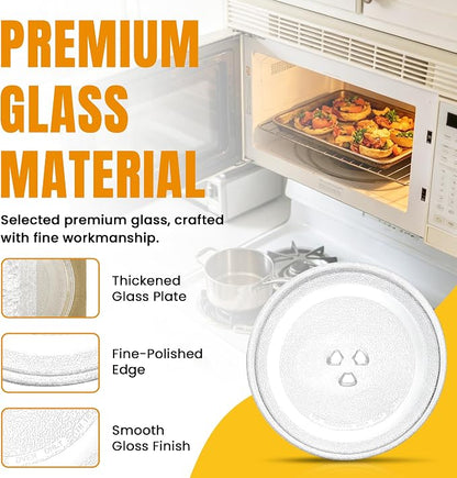 Small 9.6'' / 24.5cm Microwave Glass Plate Replacement, Small Microwave Glass Turntable Plate for Small Microwaves - BY AMI PARTS