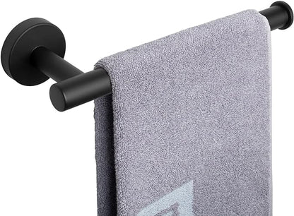 NearMoon Hand Towel HolderTowel Ring, Thicken Stainless Steel Hand Towel Bar for Bathroom, Rustproof Wall Mounted Towel Rack, Contemporary Style Bath Accessories, 9 Inch (1 Pack, Matte Black)