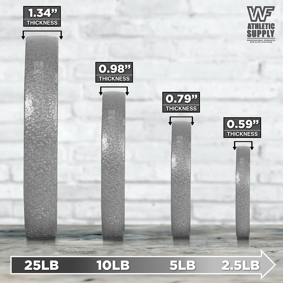 WF Athletic Supply Cast Iron 1 in Standard Grip Plate