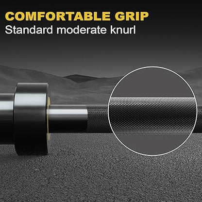 POWER GUIDANCE Chrome Olympic Barbell Bar, 2 Inch Weight Bar for lifting, Hip Thrusts,Universal Strength Training Bars 4ft5ft6ft