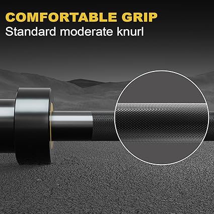 POWER GUIDANCE Chrome Olympic Barbell Bar, 2 Inch Weight Bar for lifting, Hip Thrusts,Universal Strength Training Bars 4ft5ft6ft