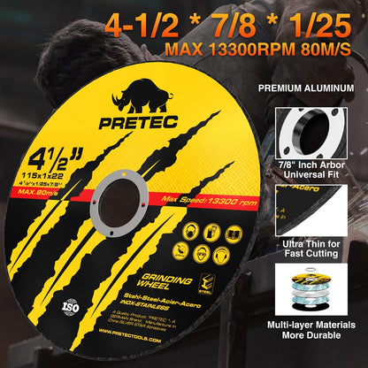 Cut Off Wheels 4-1/2", 20 Pack Metal Cutting Wheel,Thin 4.5” Metal & Stainless Steel Fast Cutting Discs for Angle Grinder - 7/8" Arbor Hole