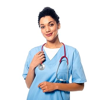 Dixie EMS Single Head Lightweight Stethoscope, Latex Free, for Doctors, Nurses, Students, Medical and Home Use - Red
