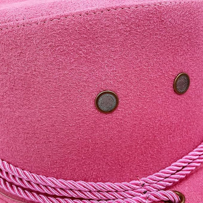 Men's Outback Faux Felt Wide Brim Western Cowboy Hat