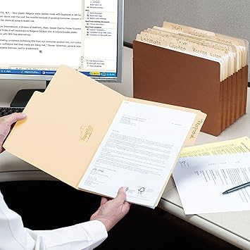 Smead SuperTab File Folder, Oversized 13-Cut Tab, Letter Size, Manila, 100 Per Box (10301)