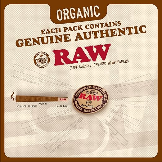 RAW Terracota Humidifying Stones - 3 Pack + RAW Organic King Size Pre Rolled Cones 100 Pack