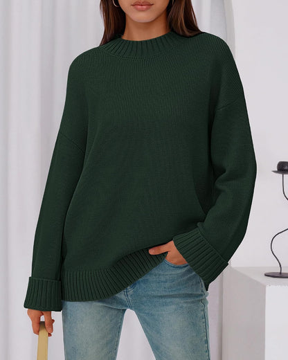 BTFBM Sweaters for Women 2026 Casual Crewneck Long Sleeve Loose Ribbed Knit Pullover Sweater Winter Clothes Fall Outfits