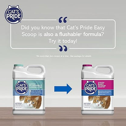 Cat's Pride Lightweight Clumping Litter: Flushable - Powerful Odor Control - Scented, 10 Pounds