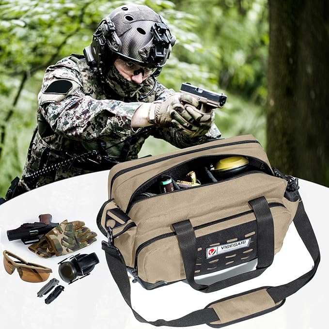Pistol Range Bag Shooting, Gun Bag for Pistols, Gun Case for Handguns, Ammo Bag, Gun Case for Handguns, Tactical Range Bag, Gun Carrying Bag, Gun Range Accessories